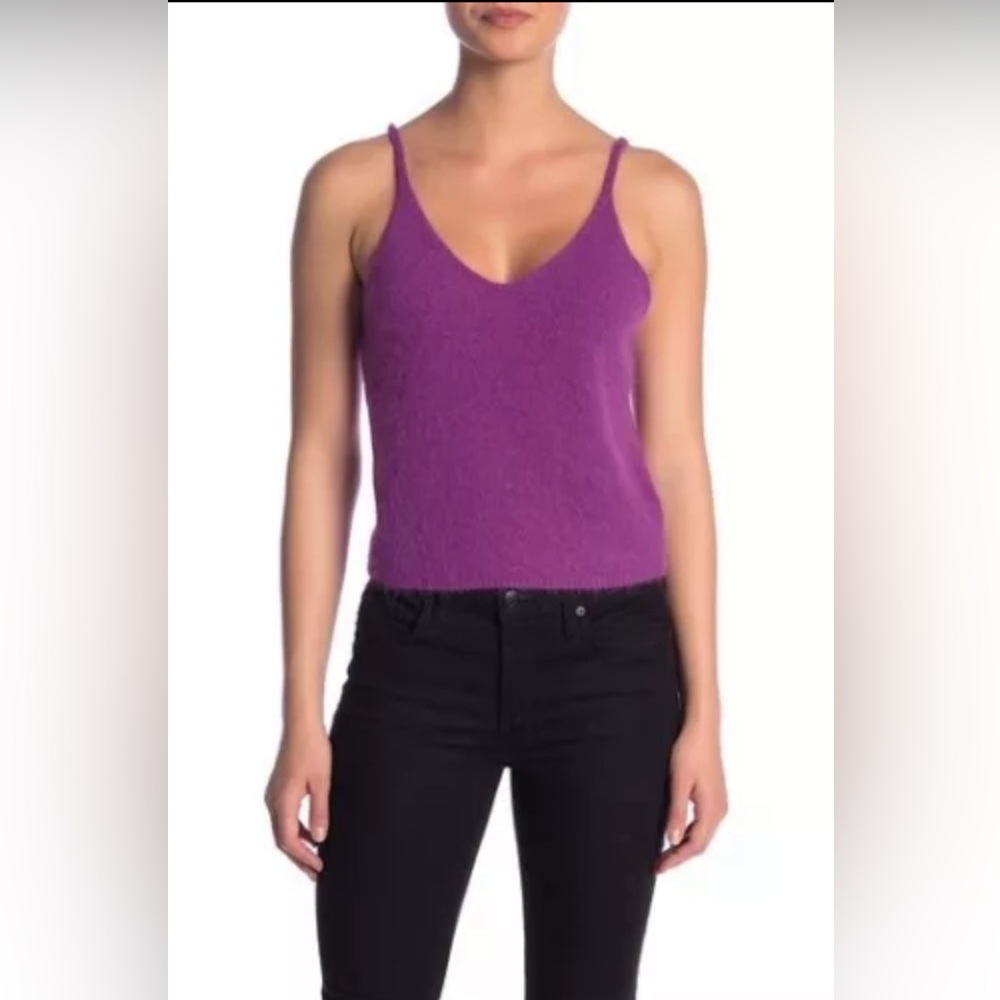CODE x MODE Women’s Fuzzy Knit Crop Sweater Large NWT